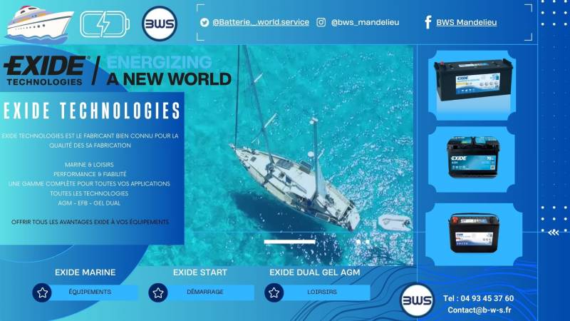 Battery World Service et Exide technologies fabricant le plus connu pour la qualité de sa fabrication